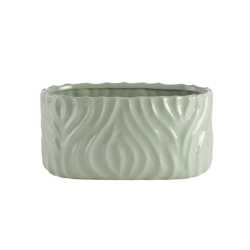 VASO VERDE SALVIA CERAMICA EST 20X11H11